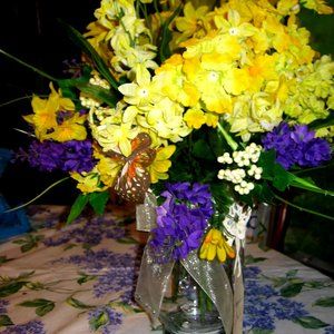 handcrafted silk flower arrangements